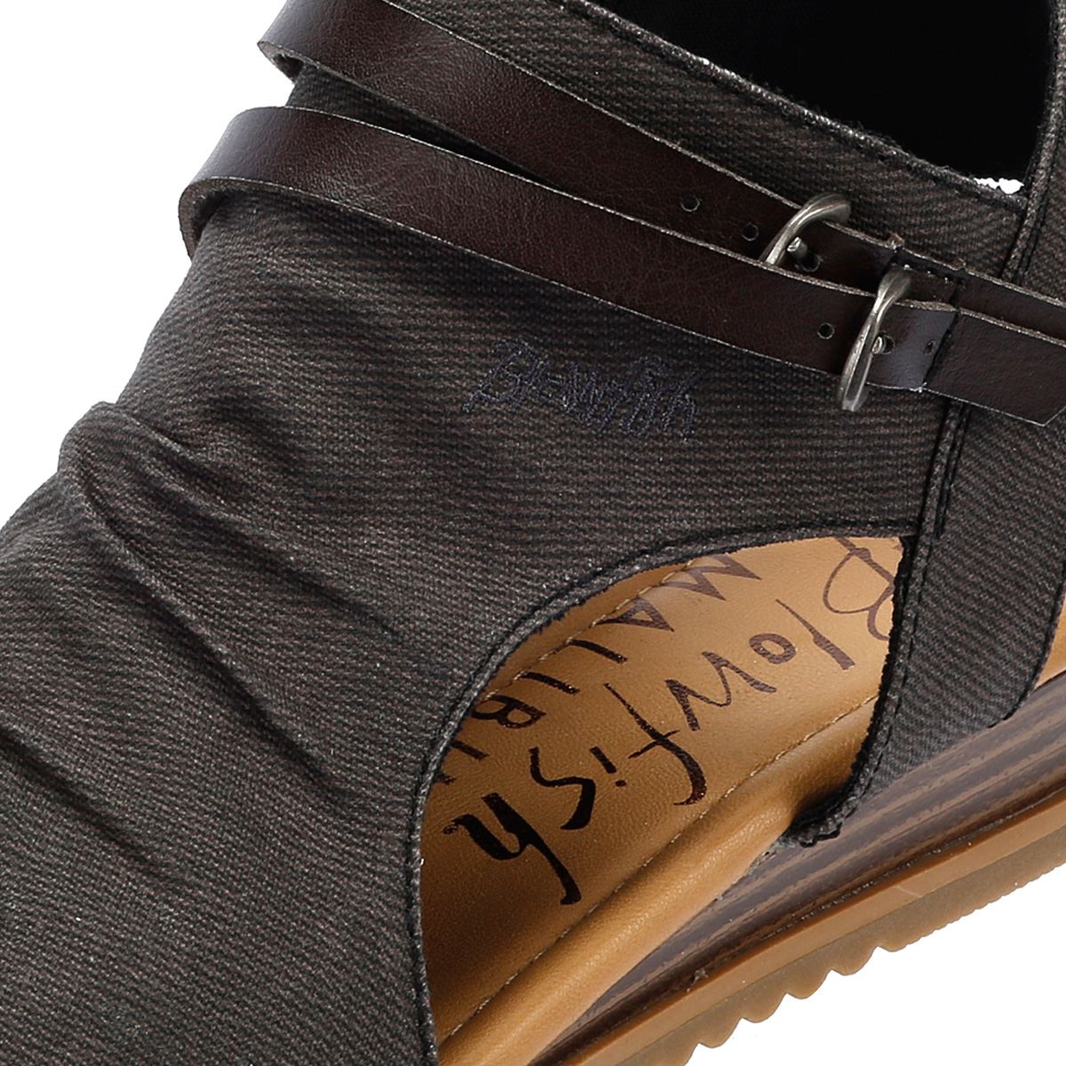 Blowfish Malibu Butterfly Denim Sandales En Denim Noir Pour Femmes