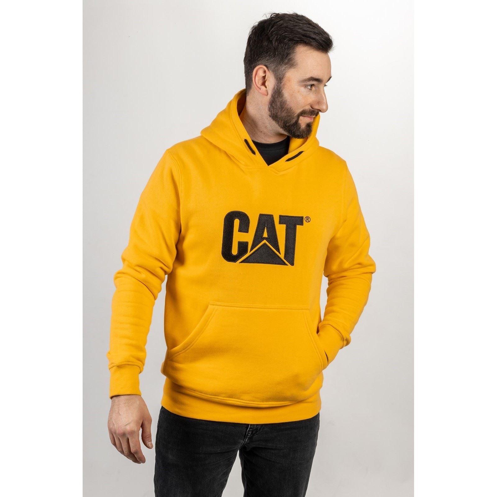 Caterpillar Trademark Sweat À Capuche Jaune En Coton Pour Homme