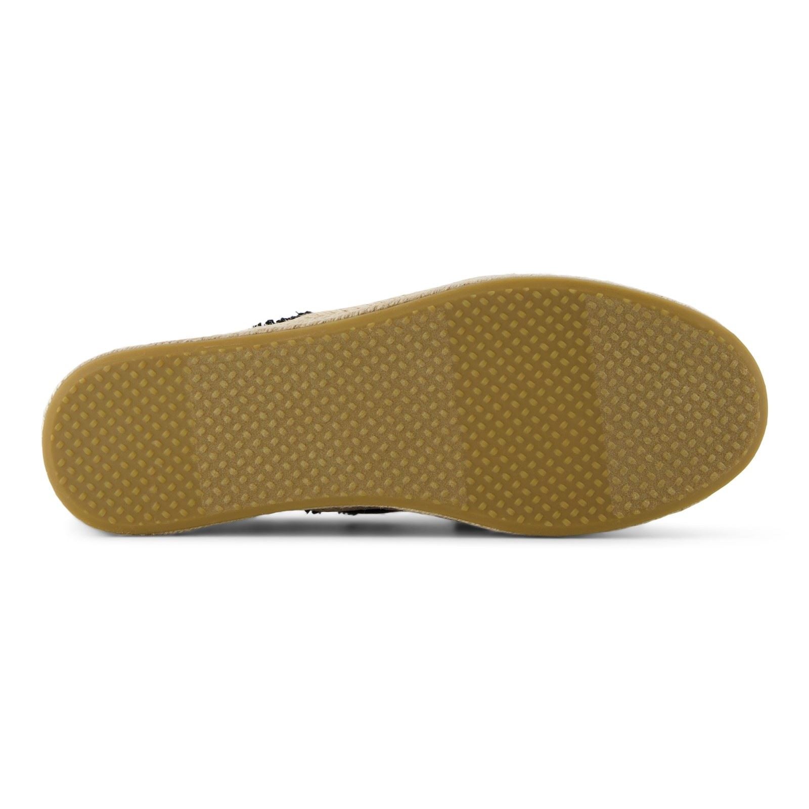 TOMS Carolina Lace Up Espadrilles Noires En Coton Pour Femmes À La Plage