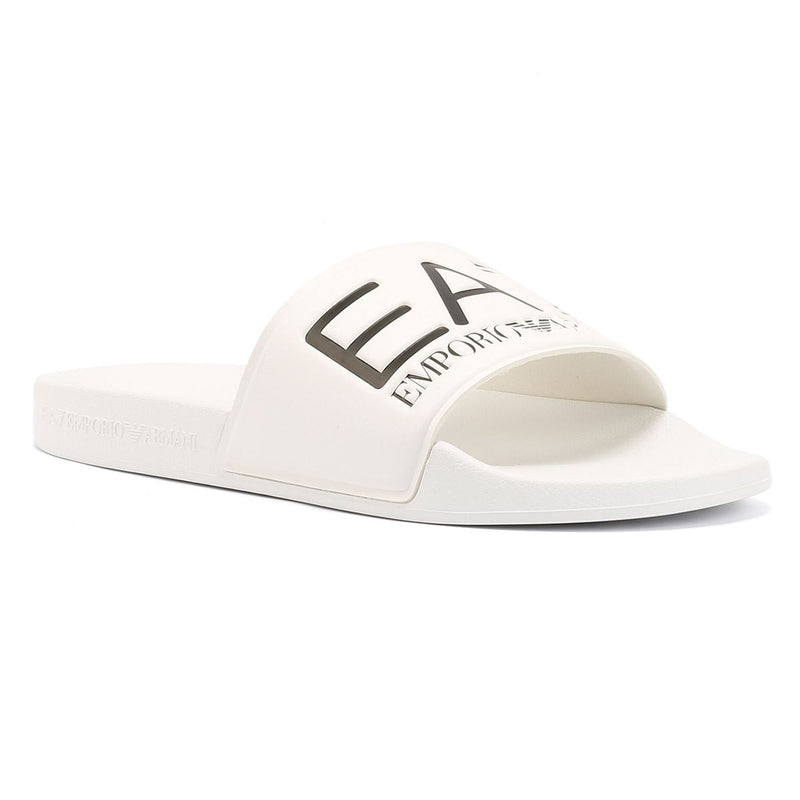 EA7 Water Sports Slide PVC Sandales Blanches Pour Hommes