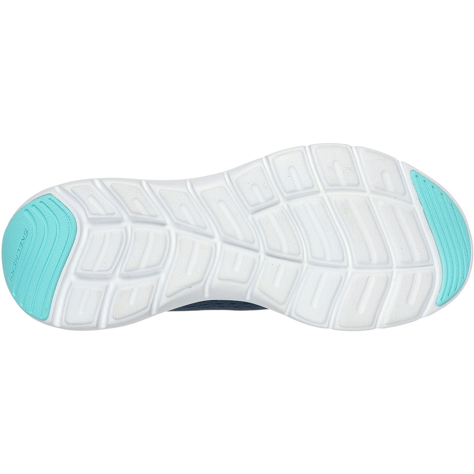 Skechers Flex Appeal 5.0 Chaussures De Sport Pour Femmes En Textile Bleu Marine/bleu