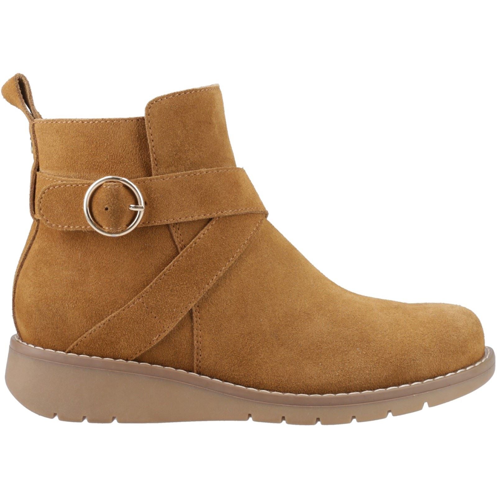 Hush Puppies Lyra Femmes Suédoises Bottines D'hiver En Daim Tan