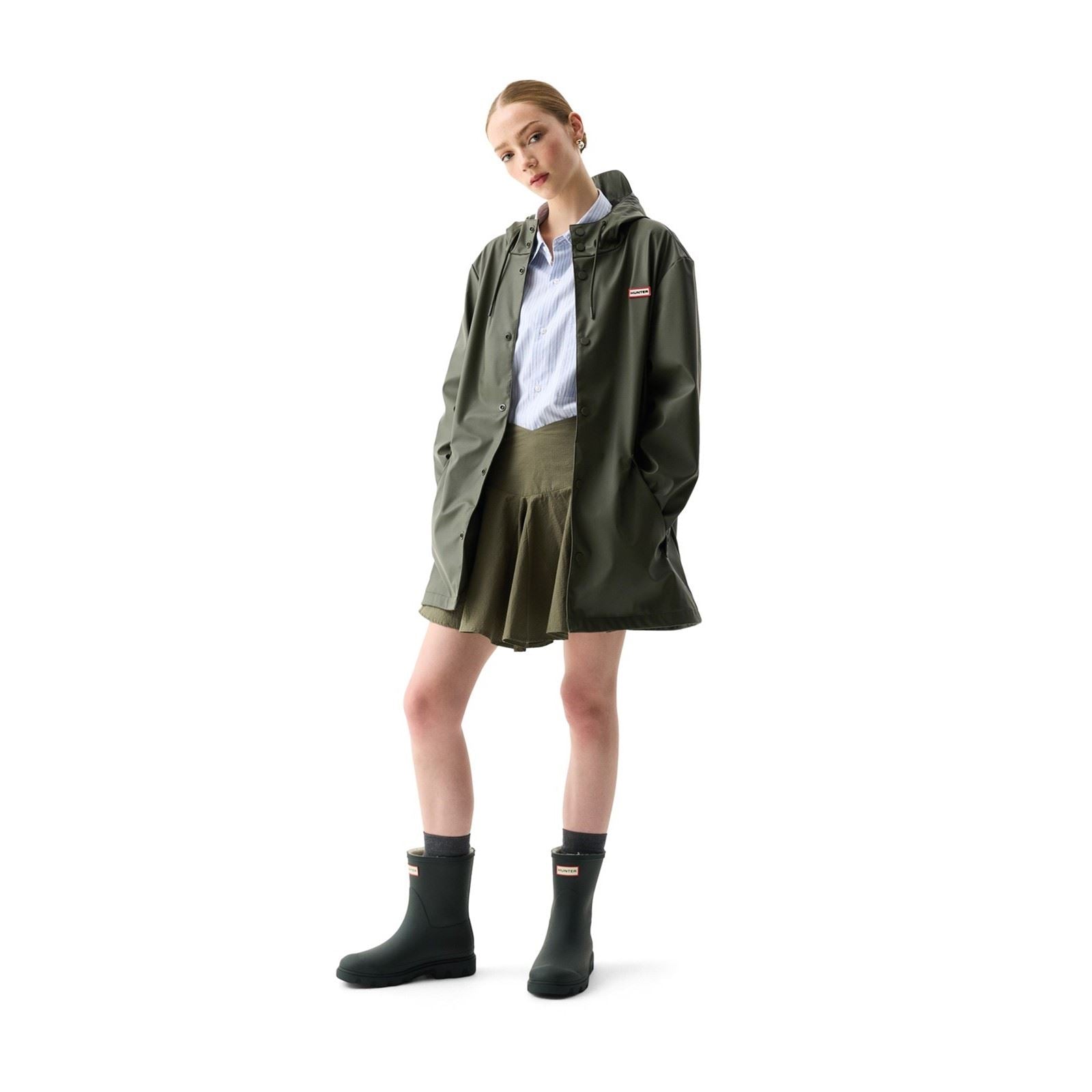 Hunter Jo Parka Veste De Pluie Verte Unisexe Pour Adultes