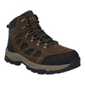 Hi-Tec Bandera Expedition Mid Wide Chaussures De Randonnée Pour Homme En Cuir Brun Fumé/kaki