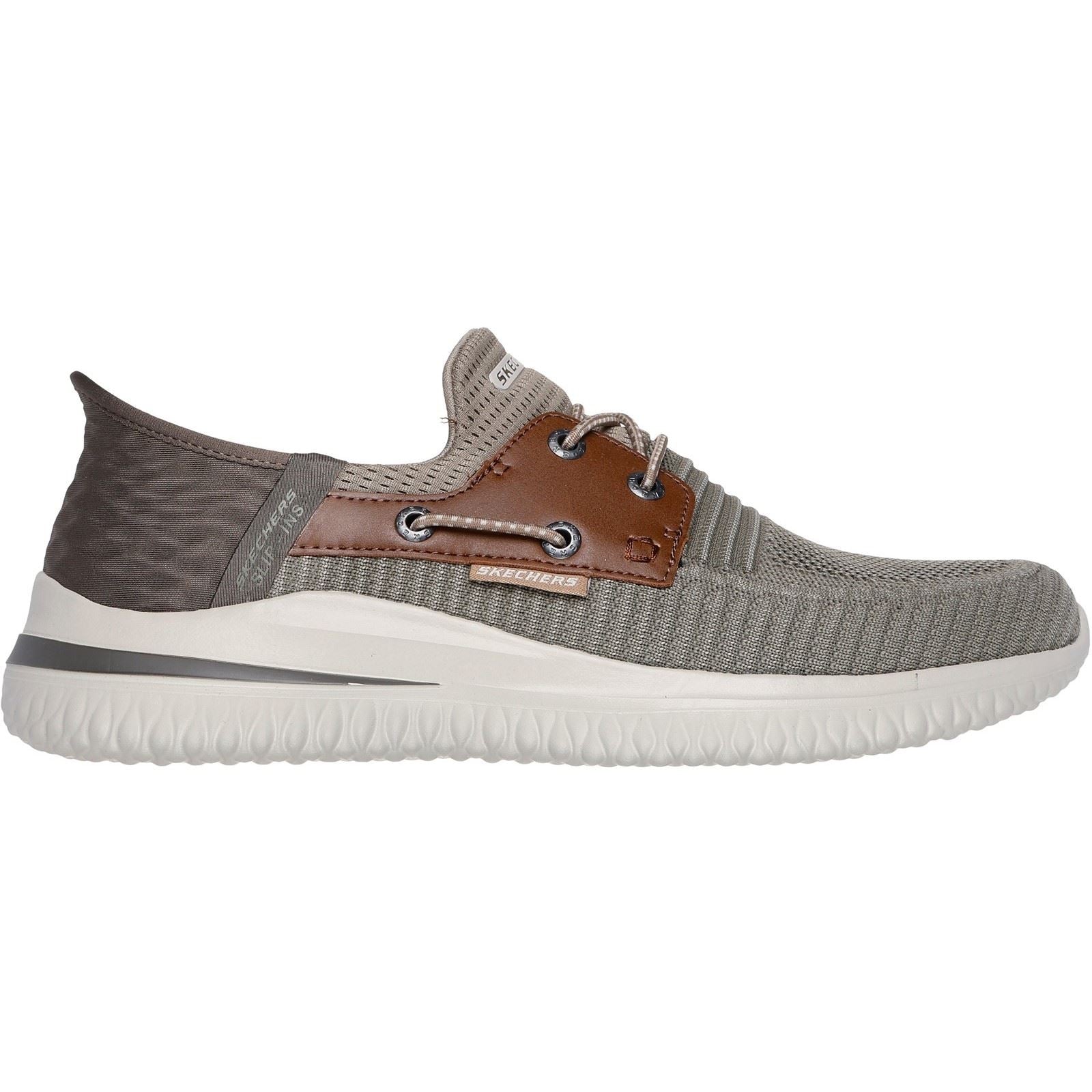 Skechers Delson 3.0 Roth Chaussures De Sport Pour Hommes En Toile Taupe/Marron