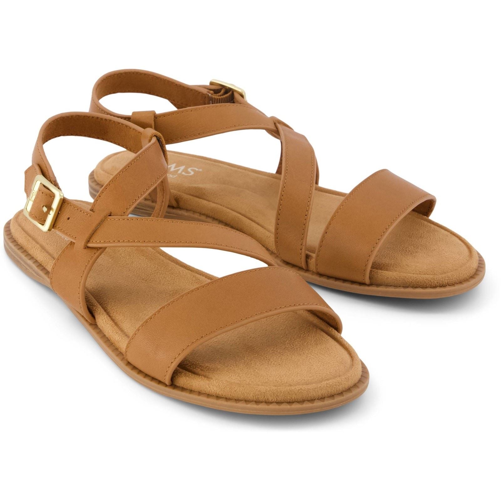 TOMS Mar Sandales En Cuir Pour Femmes Brown Sugar