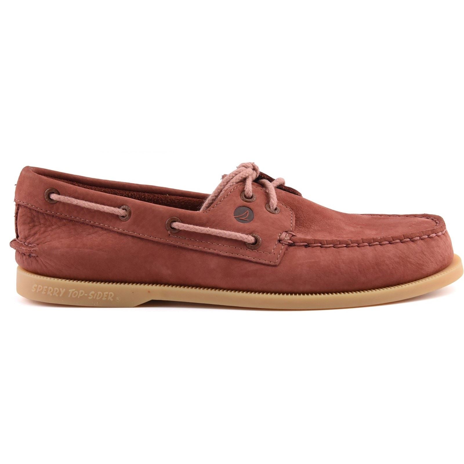 Sperry Authentic Original Chaussures Bateau Rouges En Cuir Pour Hommes