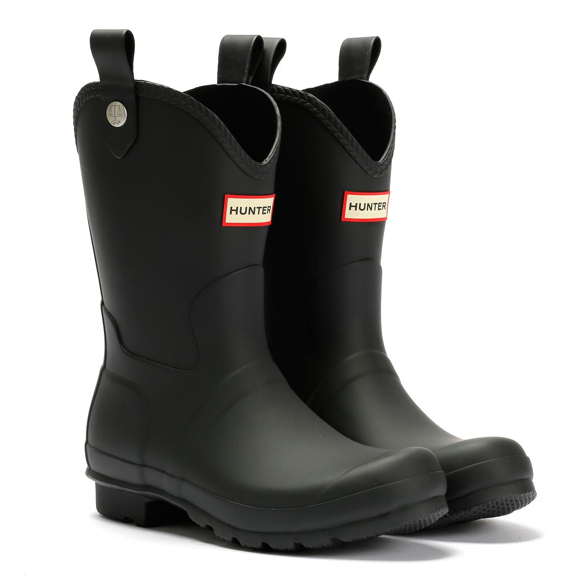 Hunter Original Cowboy Bottes En Caoutchouc Noires Pour Femmes