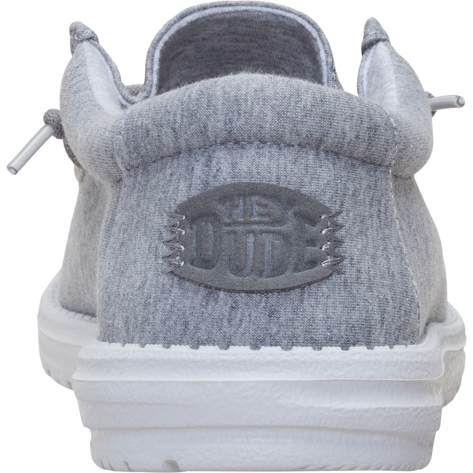 HEYDUDE Wally Stretch Jersey Mocassins Gris Pour Homme En Textile