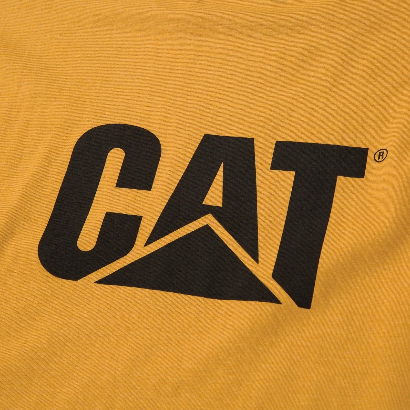 Caterpillar W05324 Trademark T-Shirts À Manches Courtes En Coton Pour Hommes Jaunes