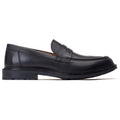 Base London Ivey Mocassins Noirs En Cuir Pour Hommes