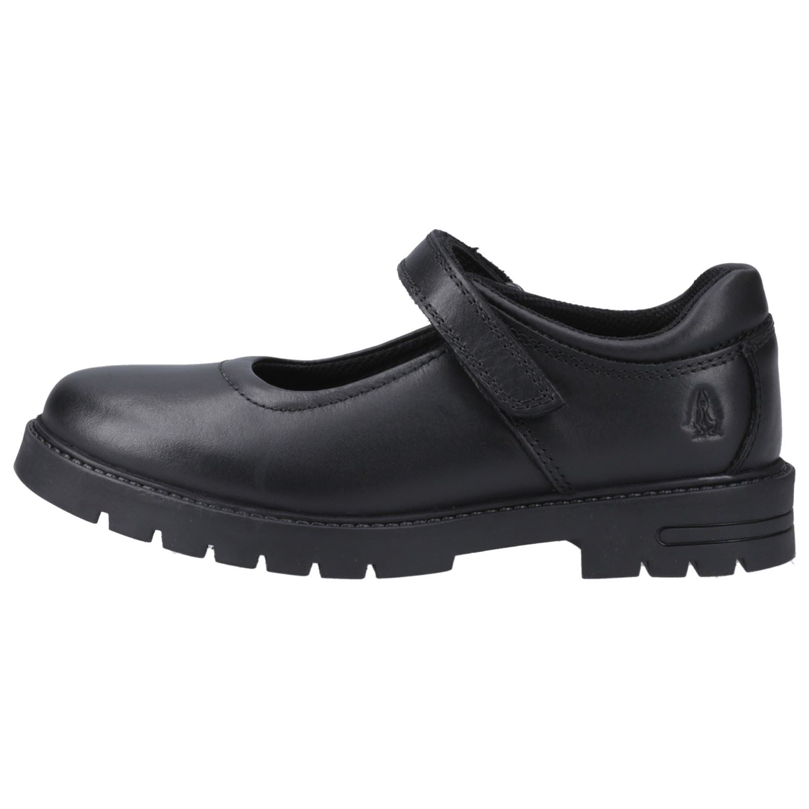 Hush Puppies Tanya Junior Chaussures Noires Pour Filles En Cuir