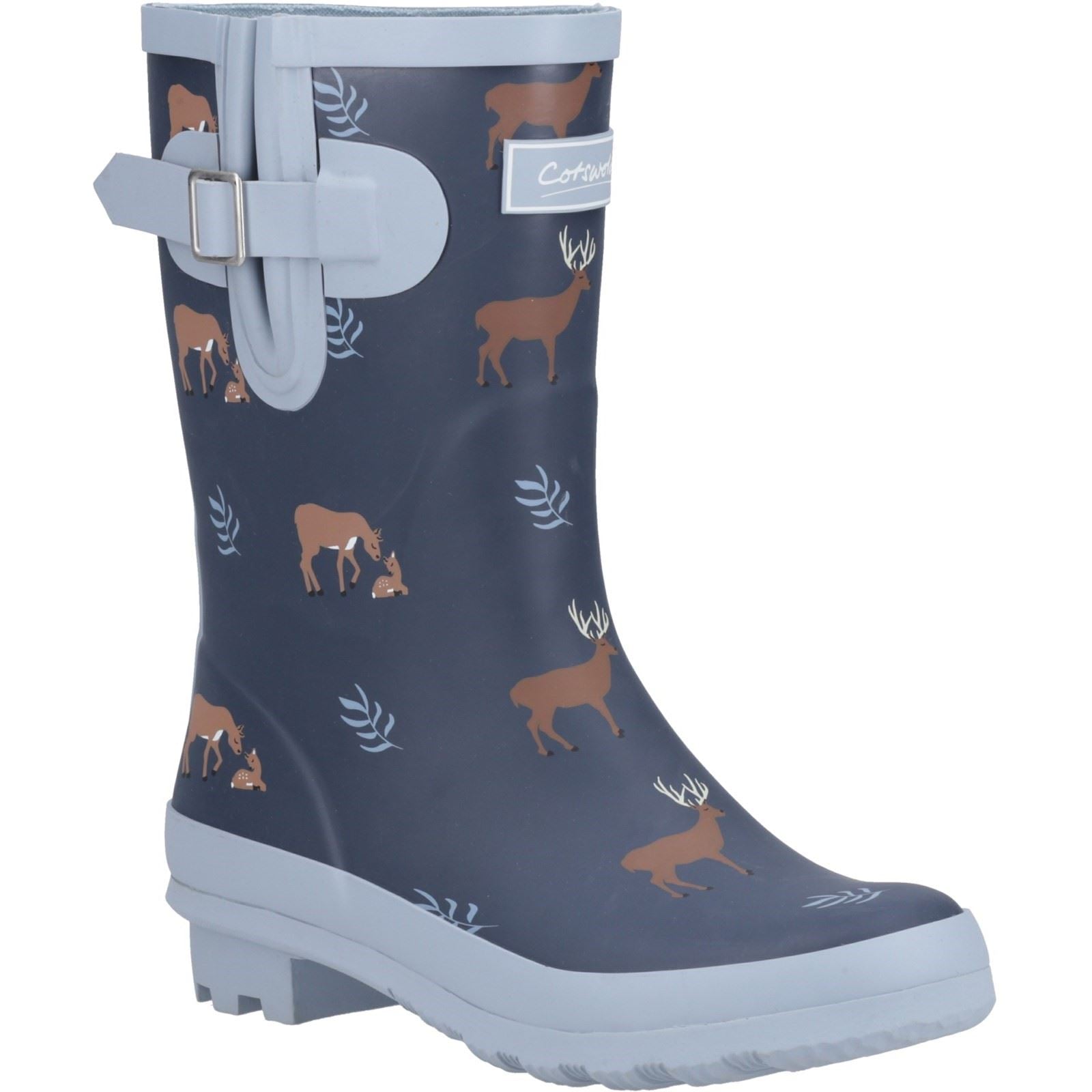 Cotswold Woodland Mid Bottes Wellington En Caoutchouc Pour Femmes