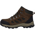 Hi-Tec Bandera Expedition Mid Wide Chaussures De Randonnée Pour Homme En Cuir Brun Fumé/kaki
