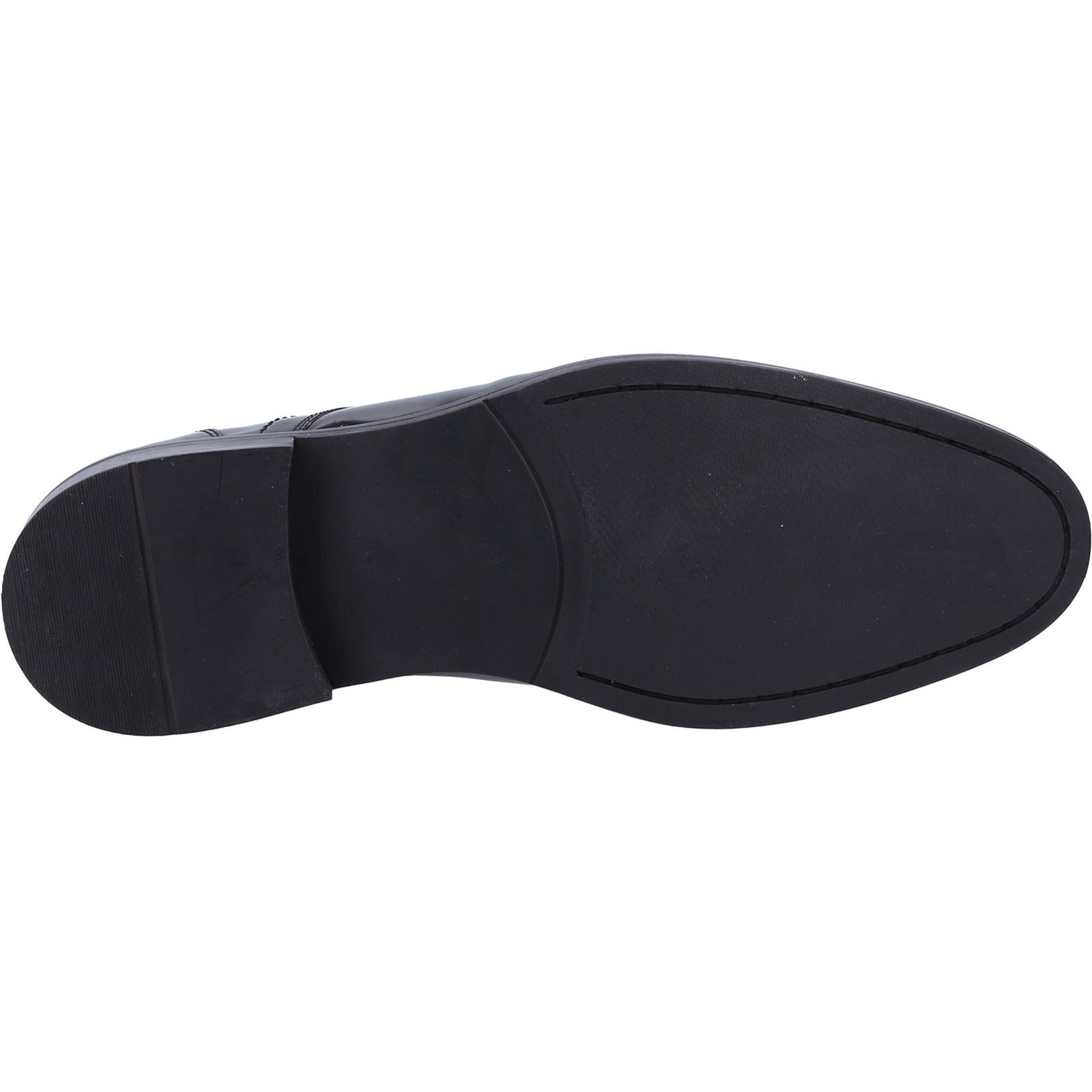 Hush Puppies Damien Lace Up Patent Chaussures Noires En Cuir Pour Hommes À Lacets Vernies