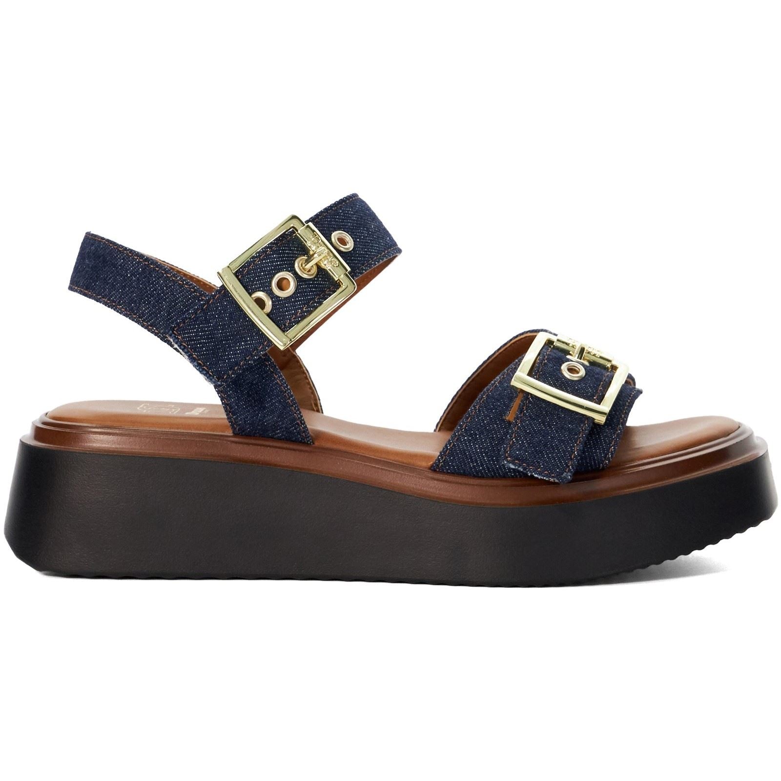 Dune Loells Sandales En Jean Pour Femmes De Couleur Bleu Marine