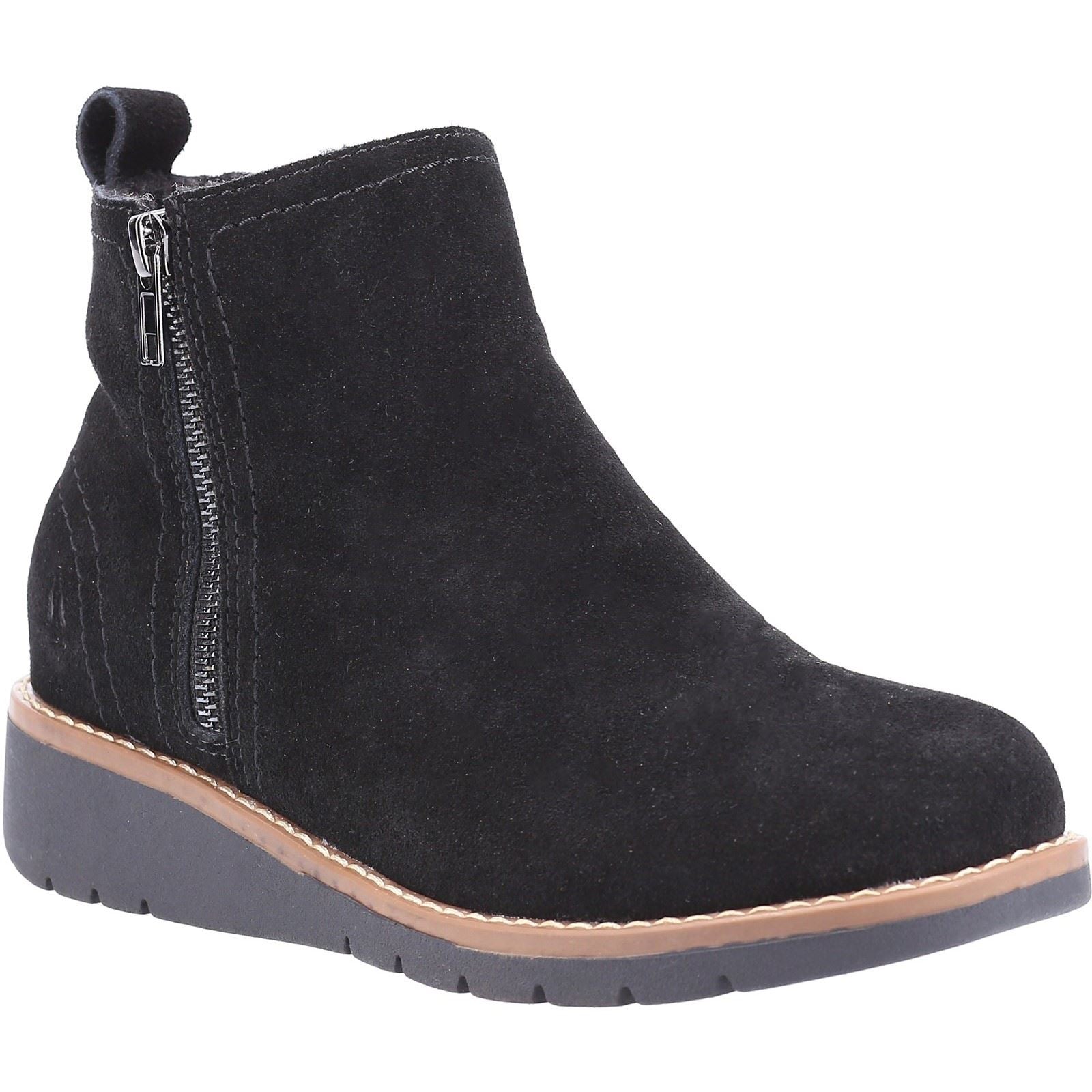 Hush Puppies Libby Bottes En Daim Noir Pour Femmes