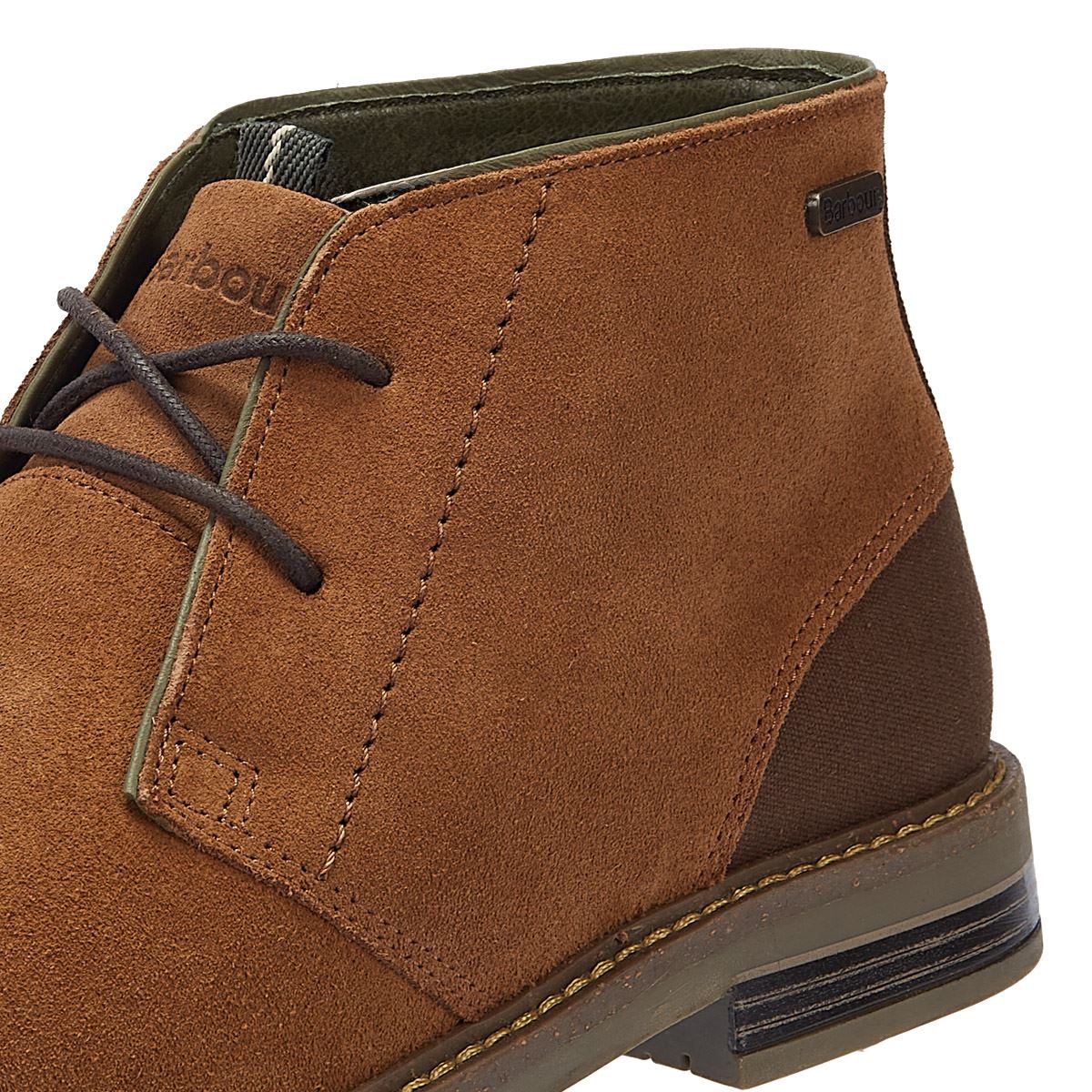 Barbour Bottes Beige En Daim Pour Homme À Lacets