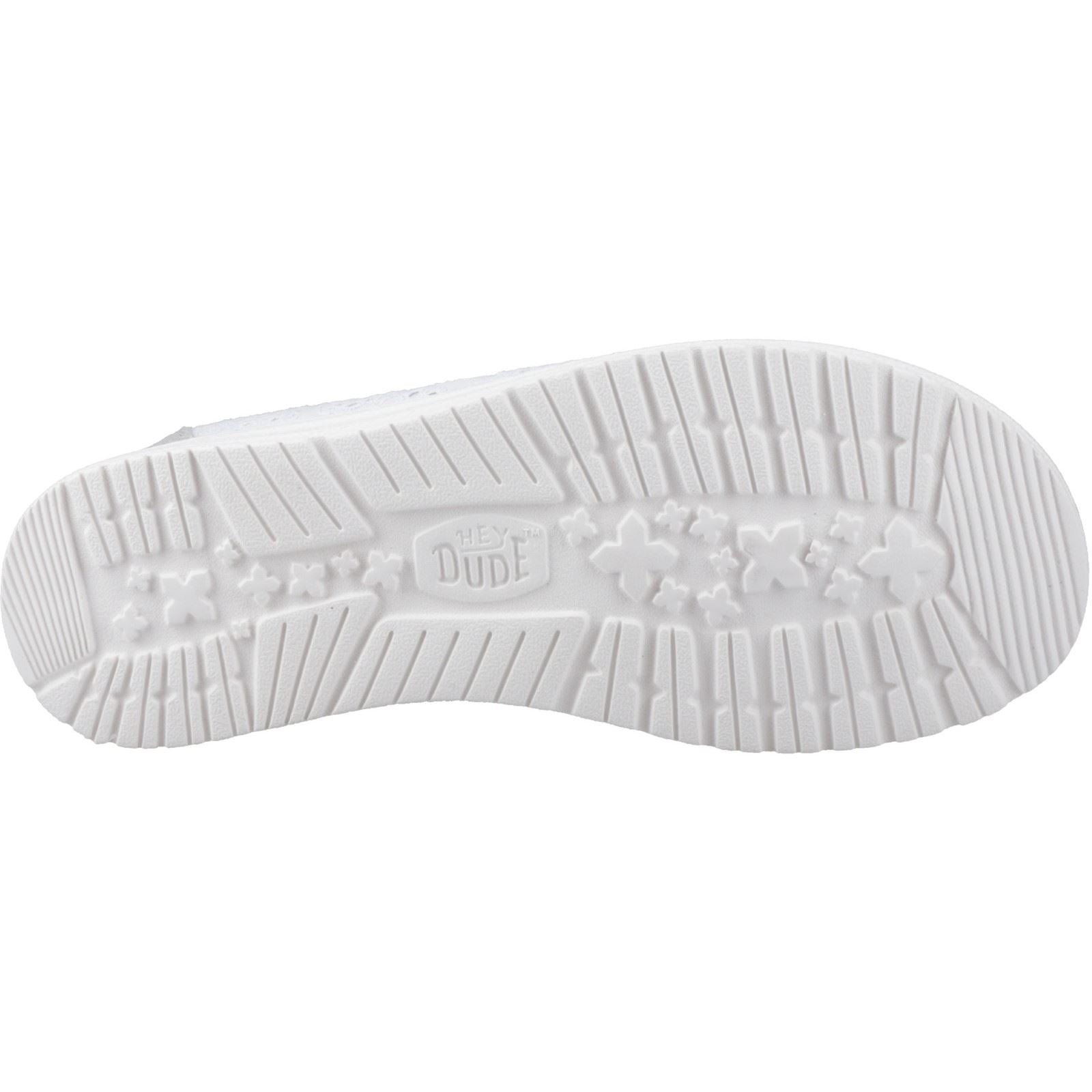 HEYDUDE Wendy Eyelet Lace Chaussures Mocassins Bleu Ancien Pour Femmes En Mélange De Coton