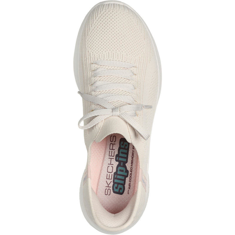 Skechers Ultra Flex 3.0 Brilliant Path Baskets Naturelles Pour Femmes En Textile