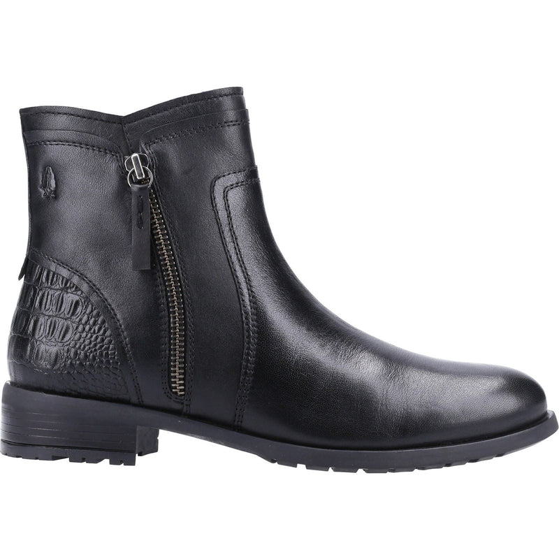 Hush Puppies Scarlett Bottes Noires En Cuir Pour Femmes
