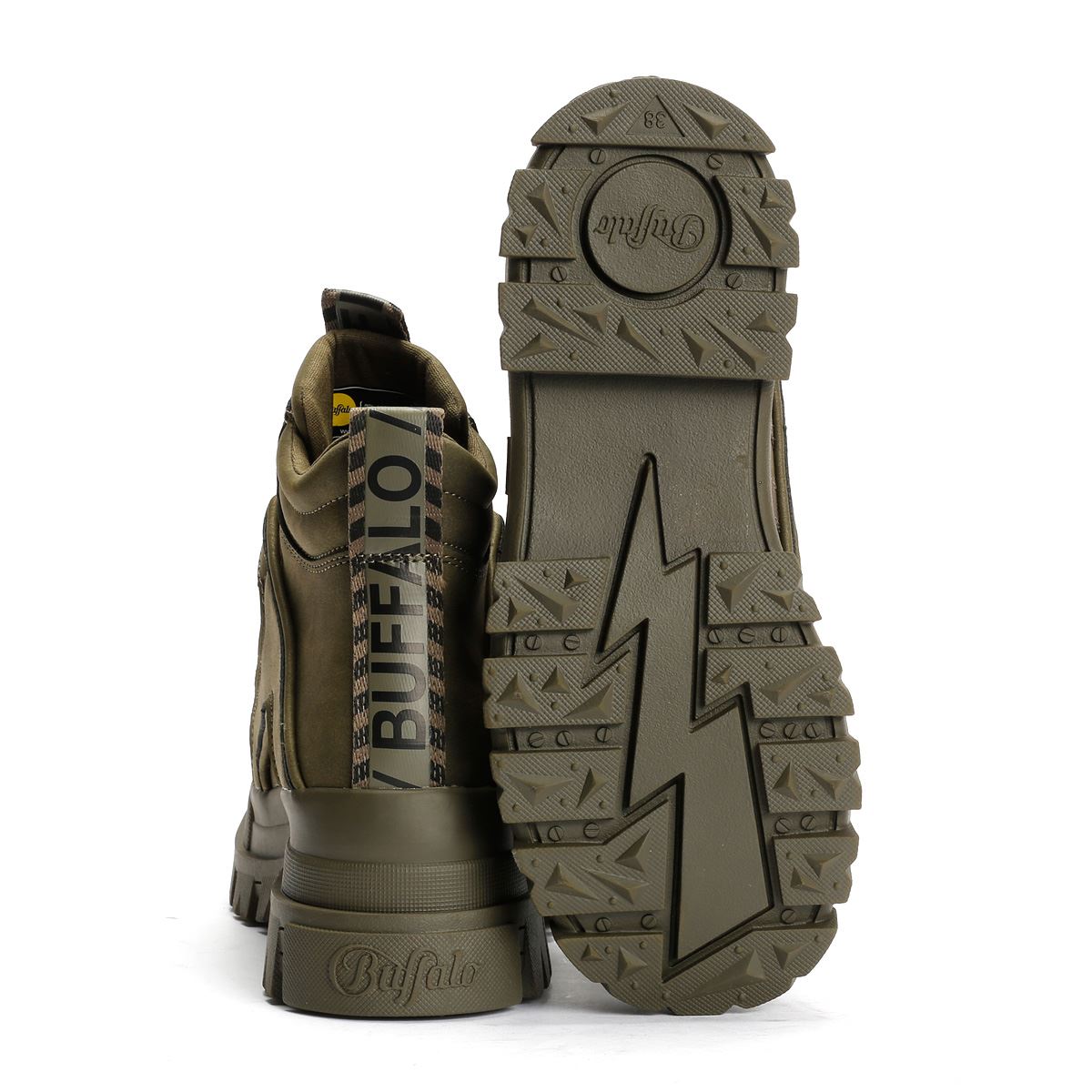 Buffalo Aspha NC Mid Bottes Vertes Pour Femmes