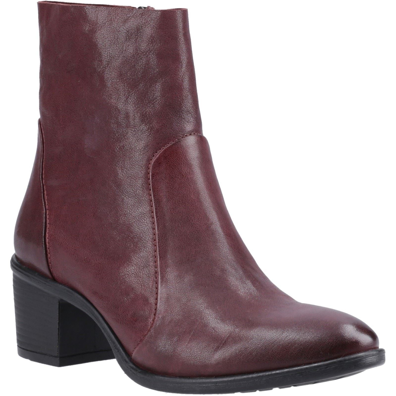 Hush Puppies Winona Bottes En Cuir Pour Femmes Couleur Prune