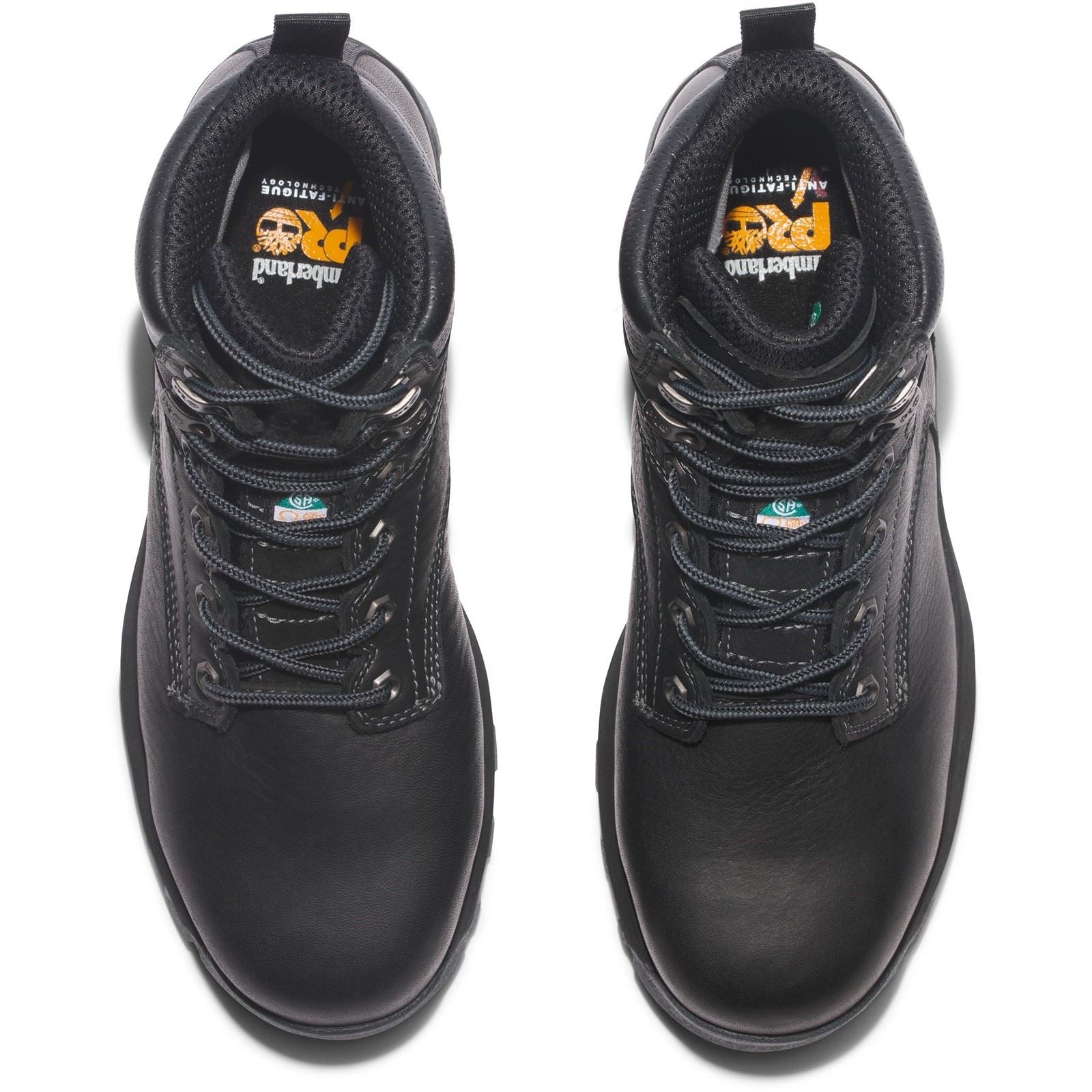Timberland Pro Bottes De Sécurité En Cuir Noir Titan De Six Pouces