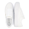 Lacoste Ziane Platform Baskets Blanches En Cuir Pour Femmes