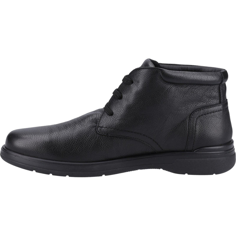Hush Puppies Malcolm Bottes Noires En Cuir Pour Hommes