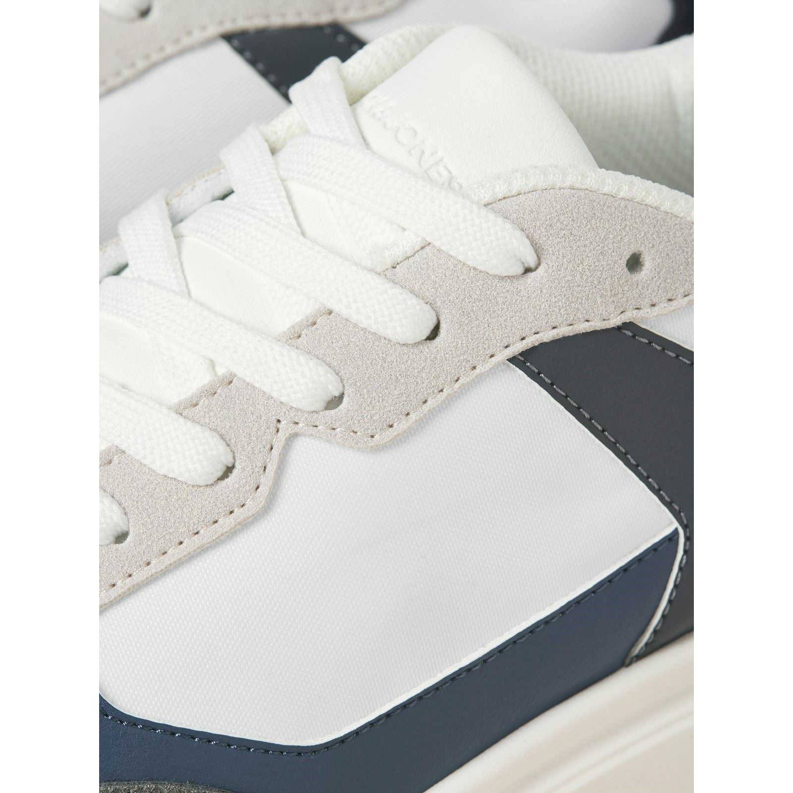 Jack & Jones Aspire Runner Sneakers Pour Homme En Polyuréthane Blanc Castlerock/Navy Blazer