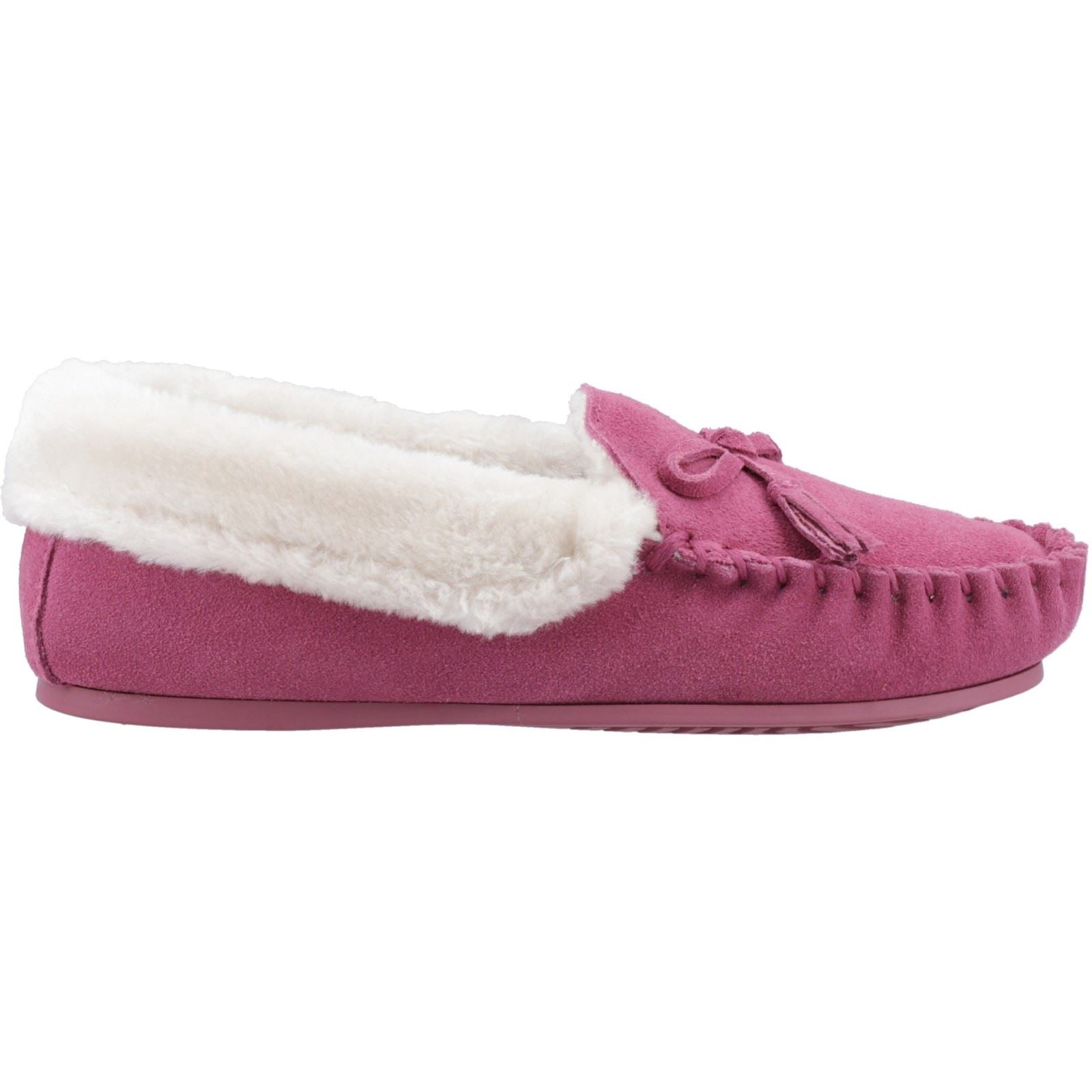 Hush Puppies Agnes Chaussons Roses Pour Femmes En Suède