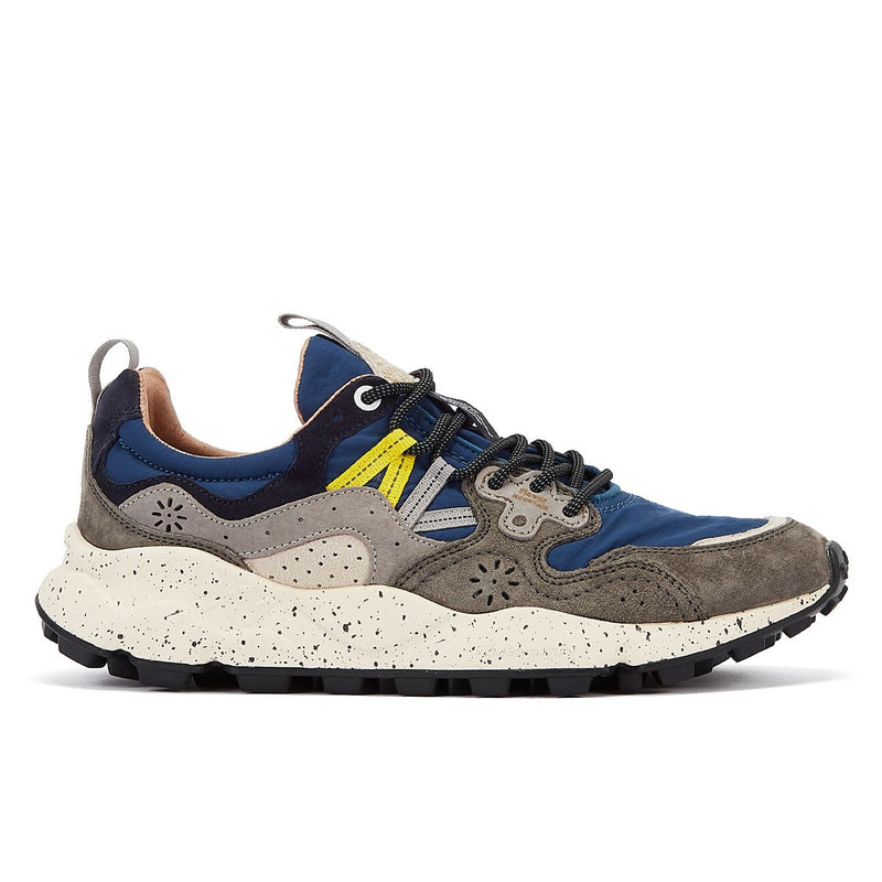 Flower Mountain Baskets Grises Pour Hommes En Daim Yamano
