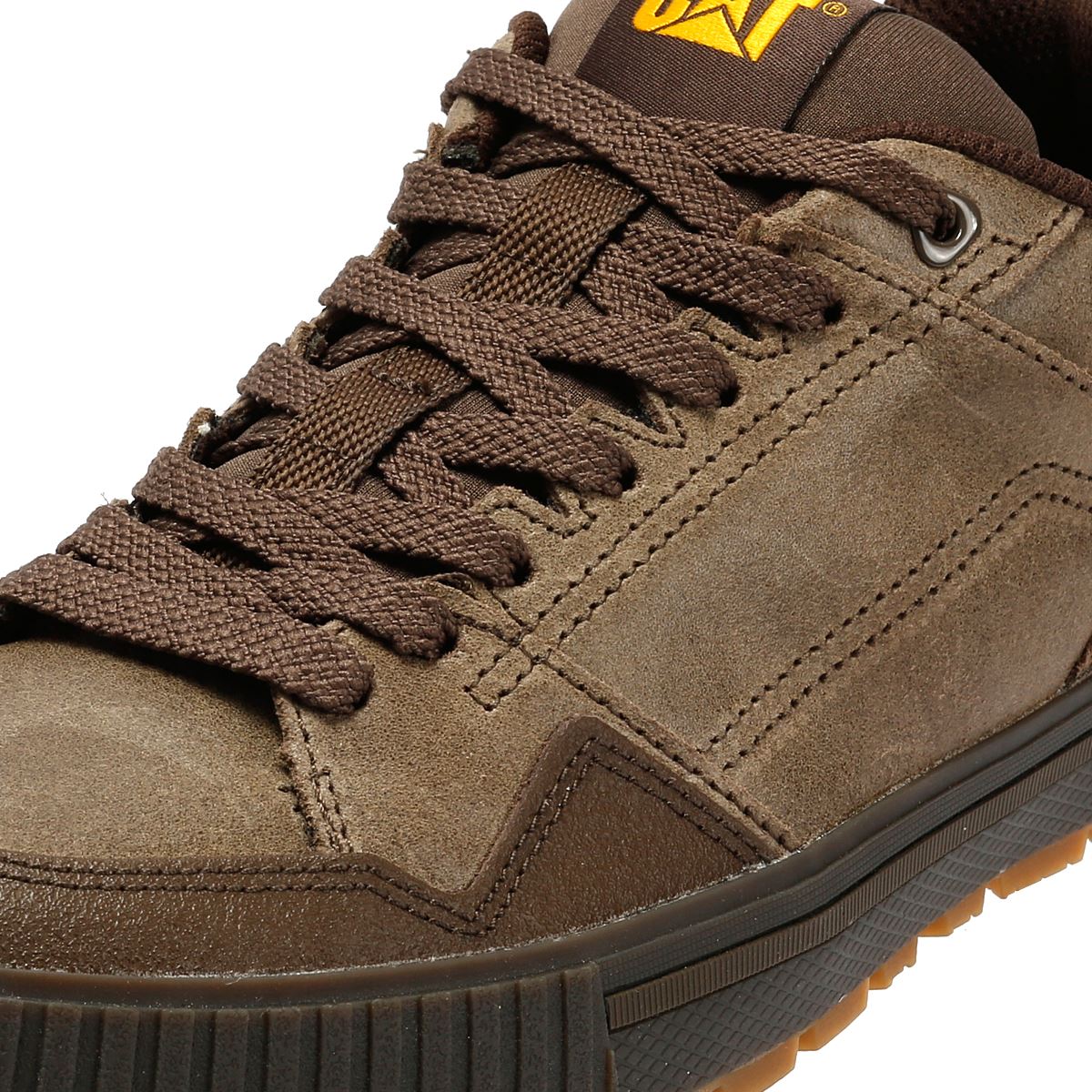 Caterpillar Axiom Waxy Chaussures En Cuir Pour Hommes Brunes À Lacets