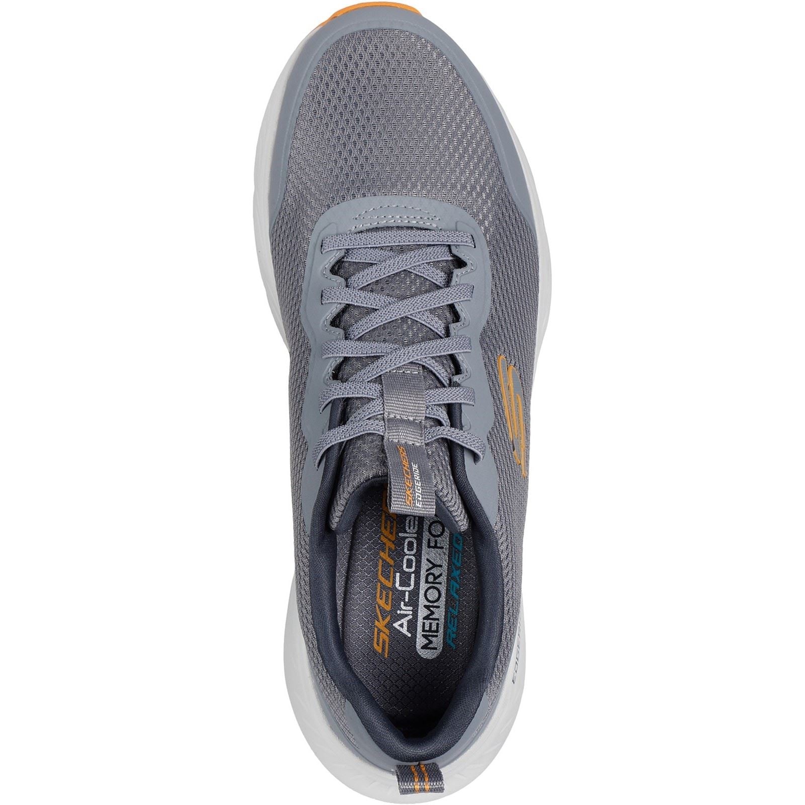 Skechers Edgeride Rekze Baskets Pour Hommes En Textile Gris/Orange