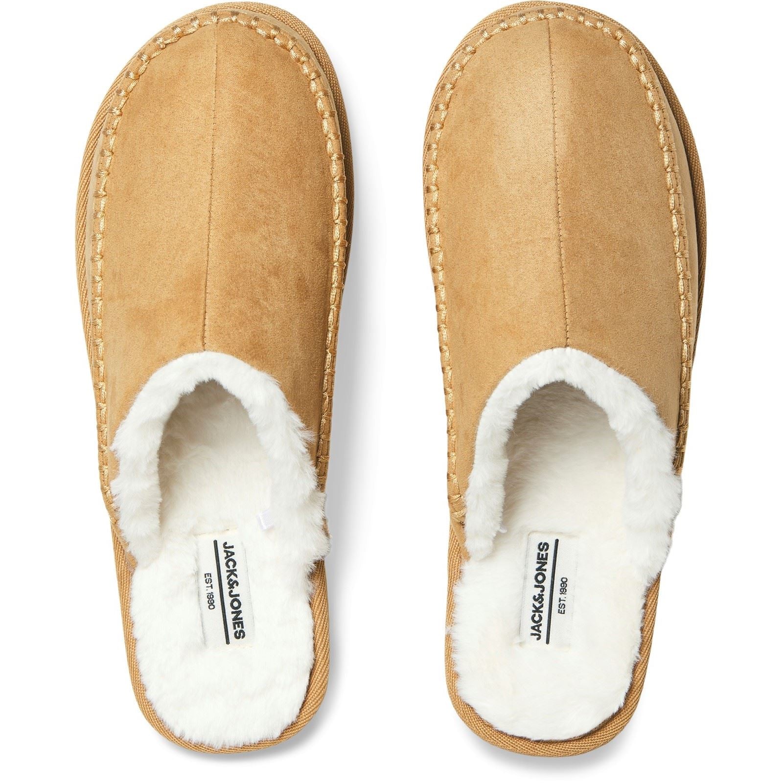 Jack & Jones Manor Moc Mules En Cognac Pour Hommes En Polyester