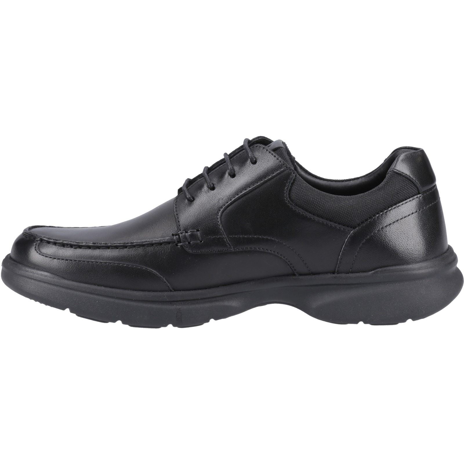 Hush Puppies Hugh Chaussures En Cuir Noir À Lacets Pour Hommes