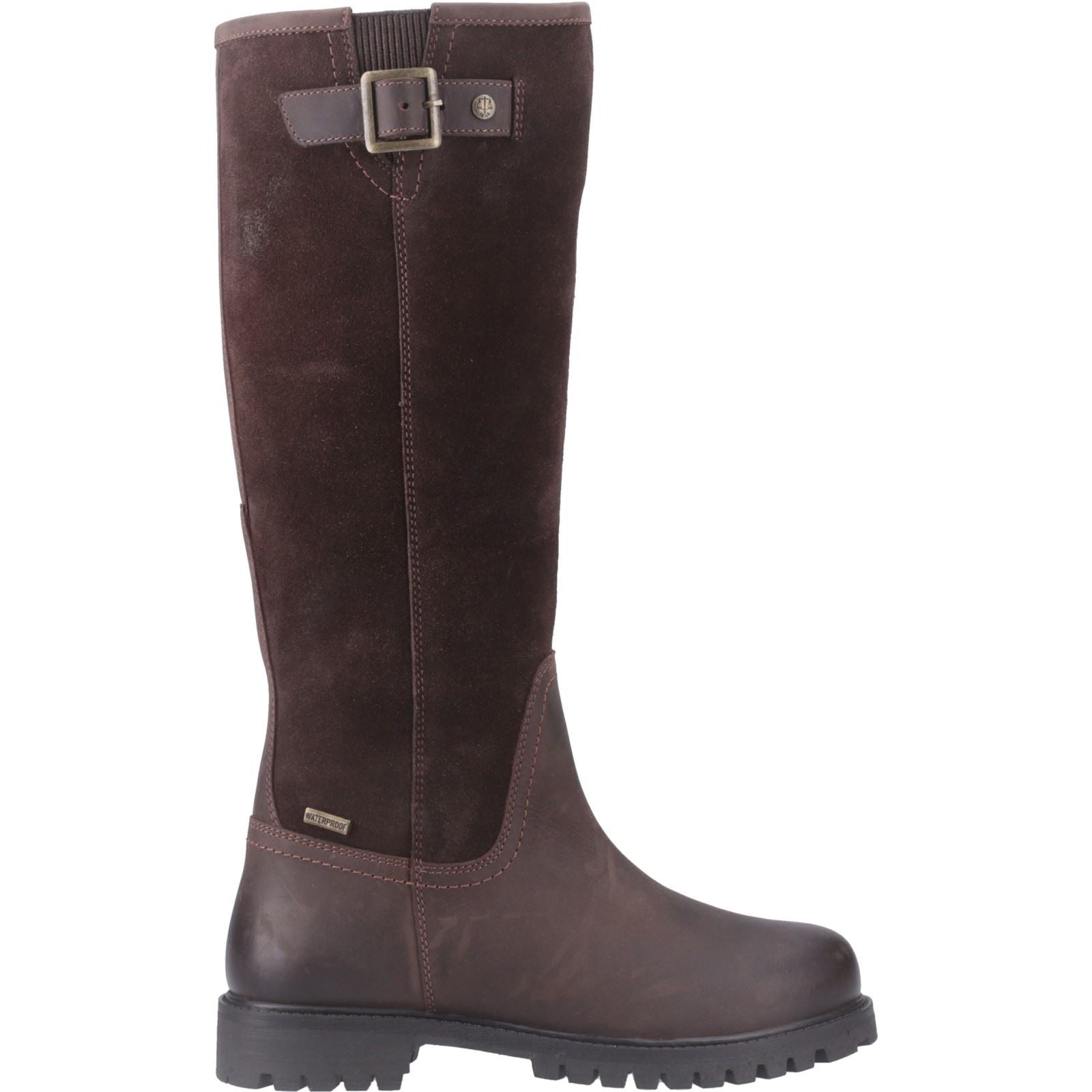 Hunter Canna Tall Bottes En Cuir Pour Femmes Marron