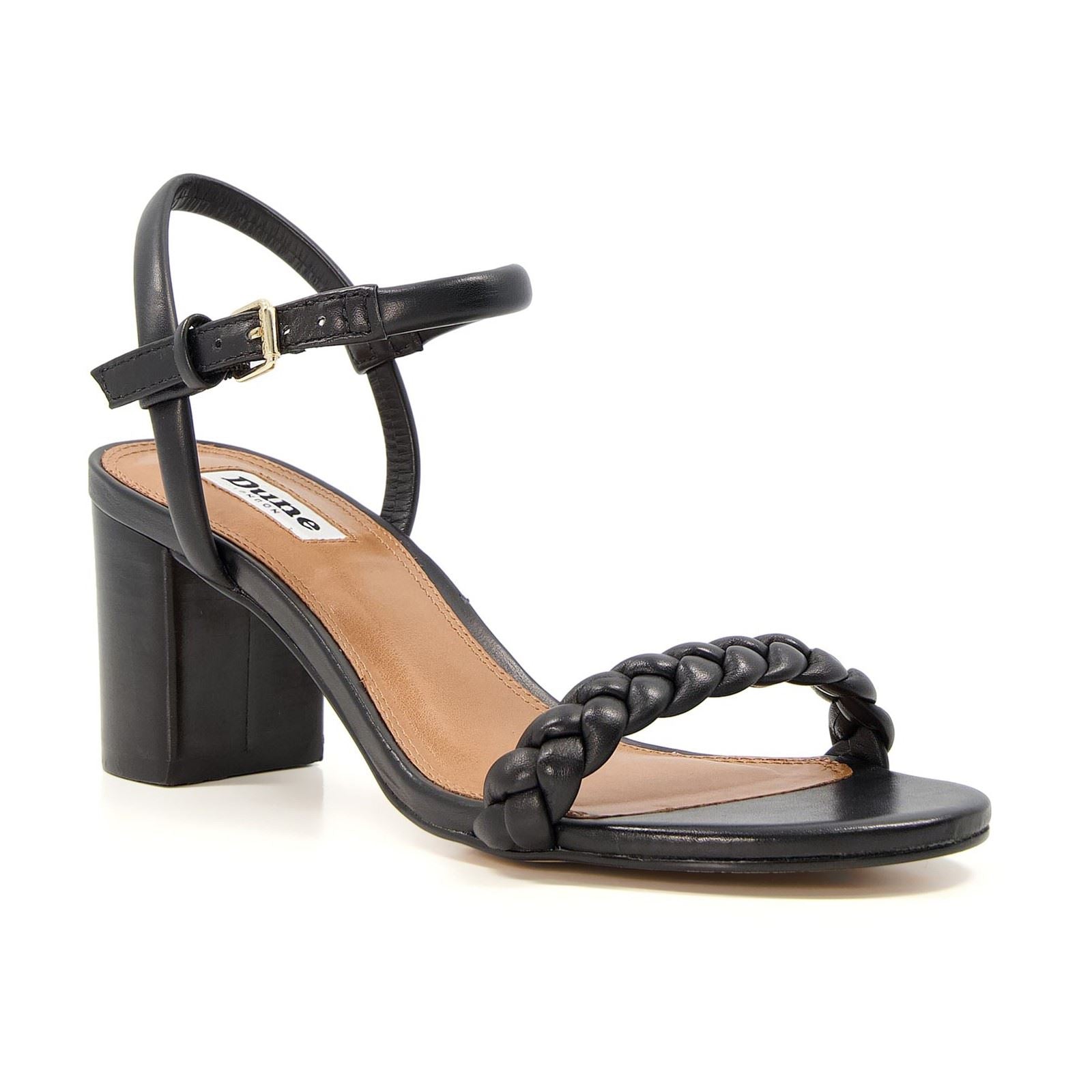 Dune Jaslyn Talons Hauts Noirs Pour Femmes En Cuir