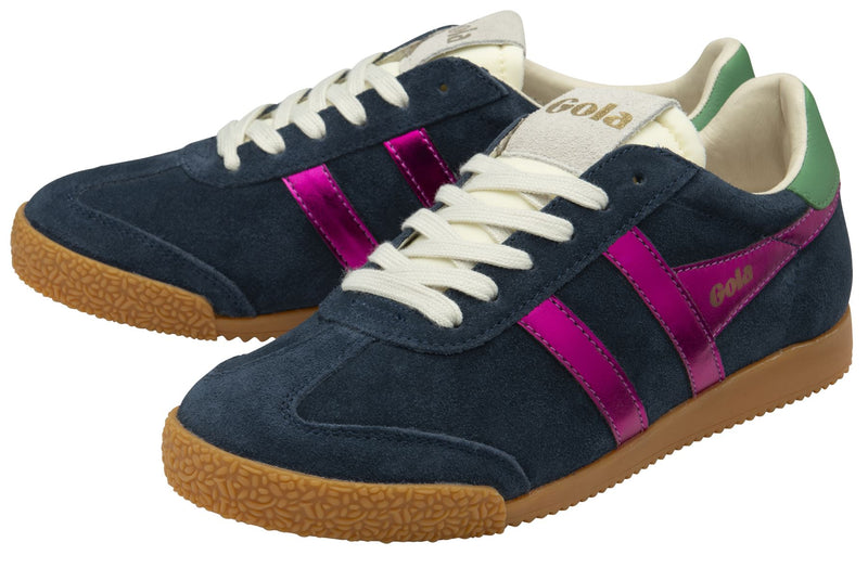 Gola Elan Glitz Baskets Bleues Pour Femmes Suède