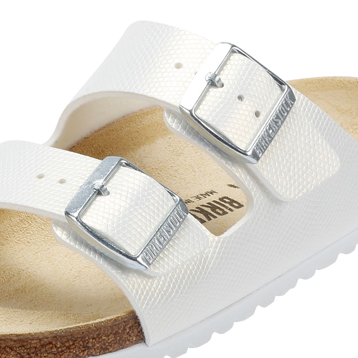 Birkenstock Arizona Sandales En Nubuck Blanc Pour Femmes