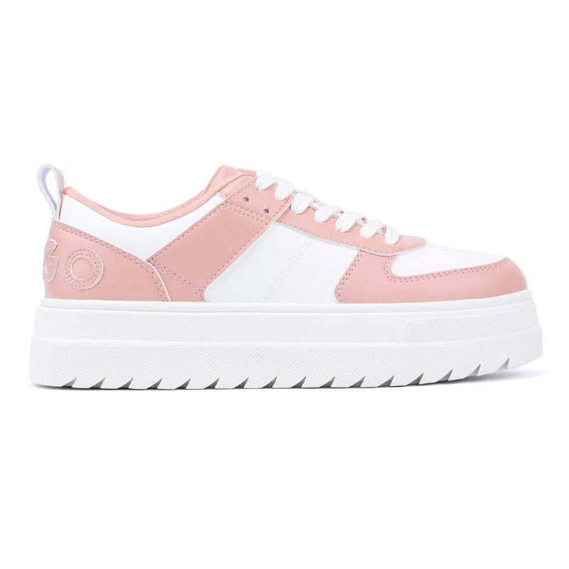 Hugo Lyssa Tennis Baskets Blanches En Cuir Pour Femmes
