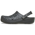 Crocs Classic Floral Cut Out Sabots De Plage Noirs En Thermoplastique