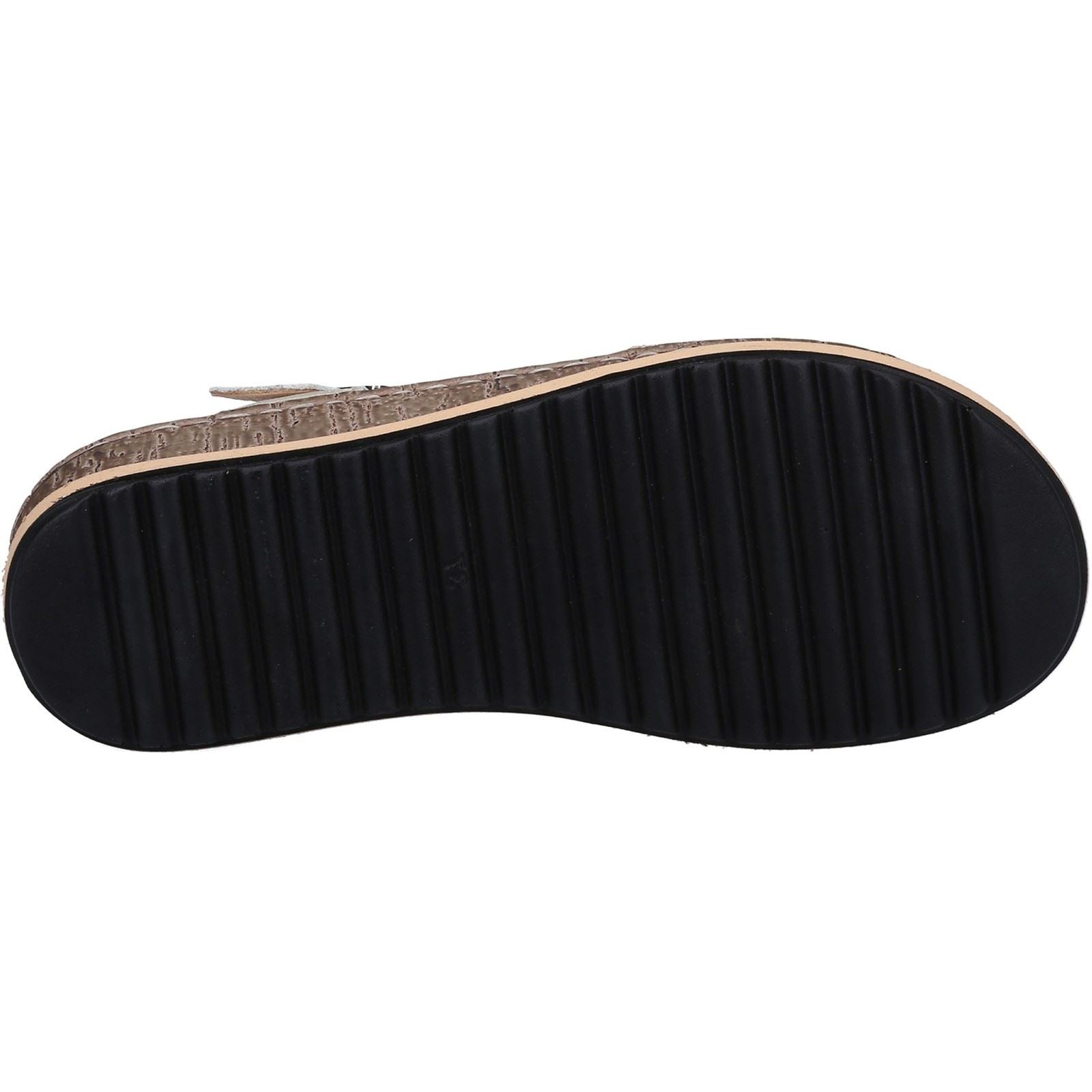 Hush Puppies Ellie Sandales En Cuir Doré Pour Femme
