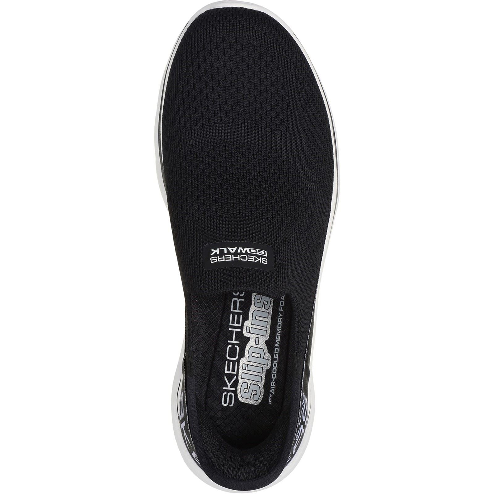 Skechers GO WALK 7 Mia Sneakers Noires/Blanches Pour Femmes En Textile