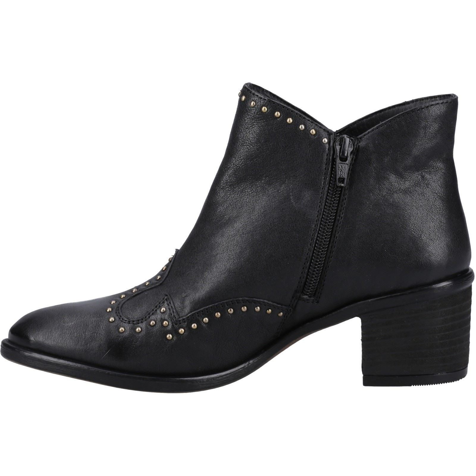 Hush Puppies Waverly Bottes Noires En Cuir Pour Femmes