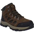 Hi-Tec Bandera Expedition Mid Wide Chaussures De Randonnée Pour Homme En Cuir Brun Fumé/kaki