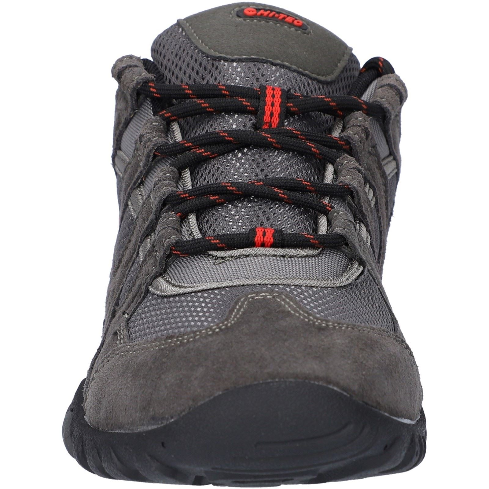 Hi-Tec Quadra II Chaussures De Randonnée Pour Hommes En Suède Gris / Rouge Vif