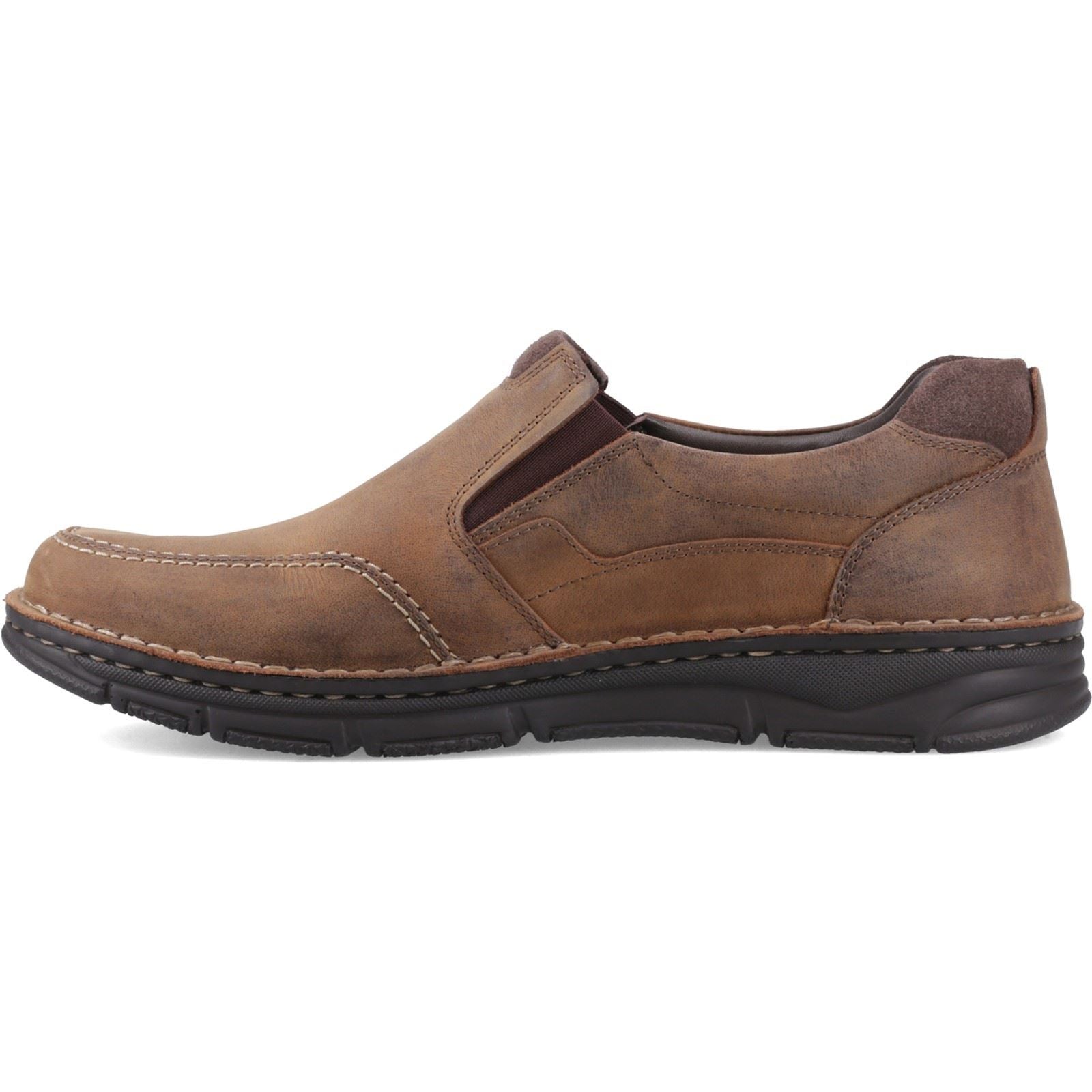 Hush Puppies Franco Slip on Mocassins En Cuir Pour Hommes En Tan