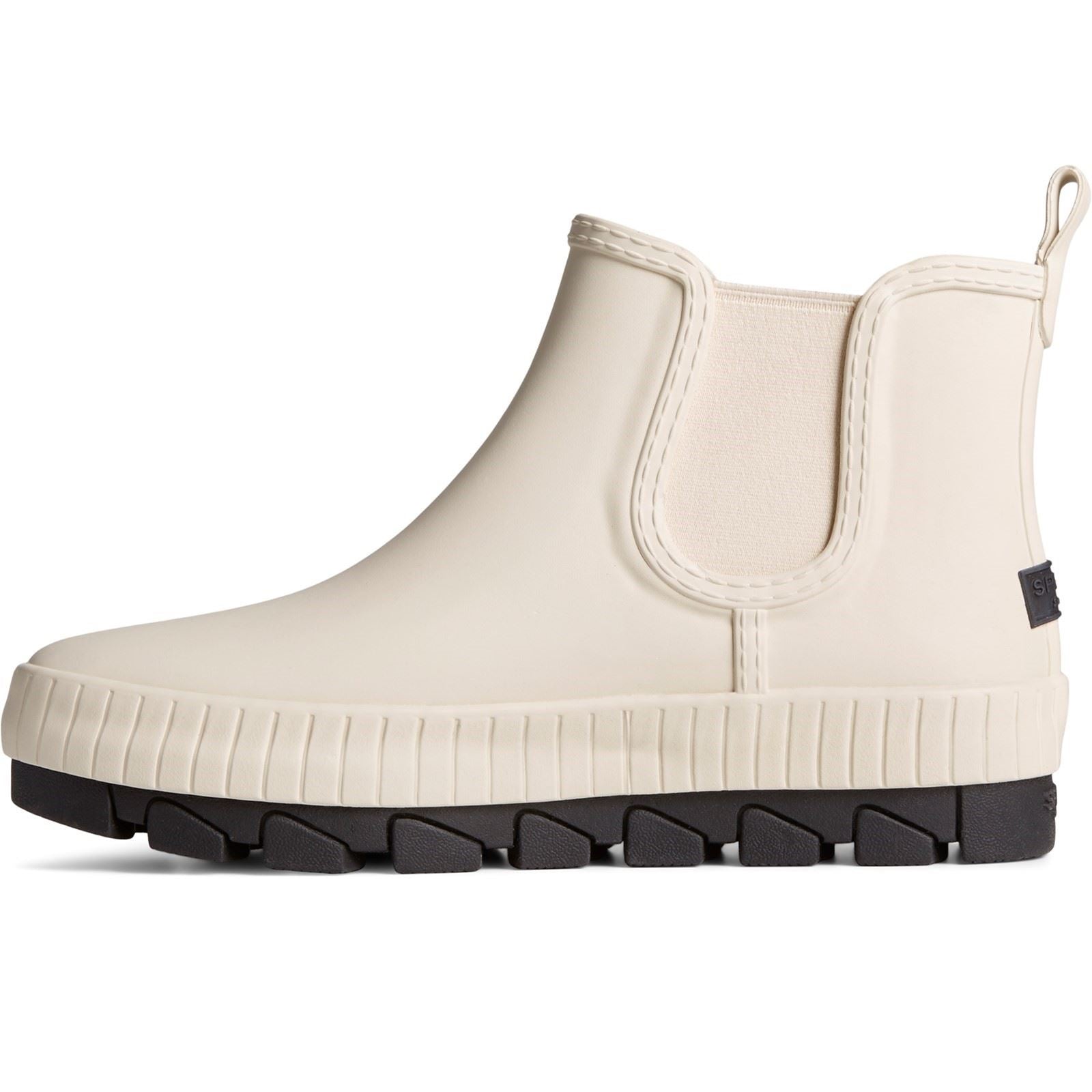 Sperry Torrent Chelsea Bottes Blanches En Caoutchouc Pour Femmes